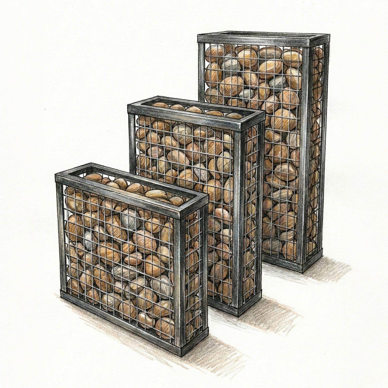 Gabion (Rock Cage) rectangle base